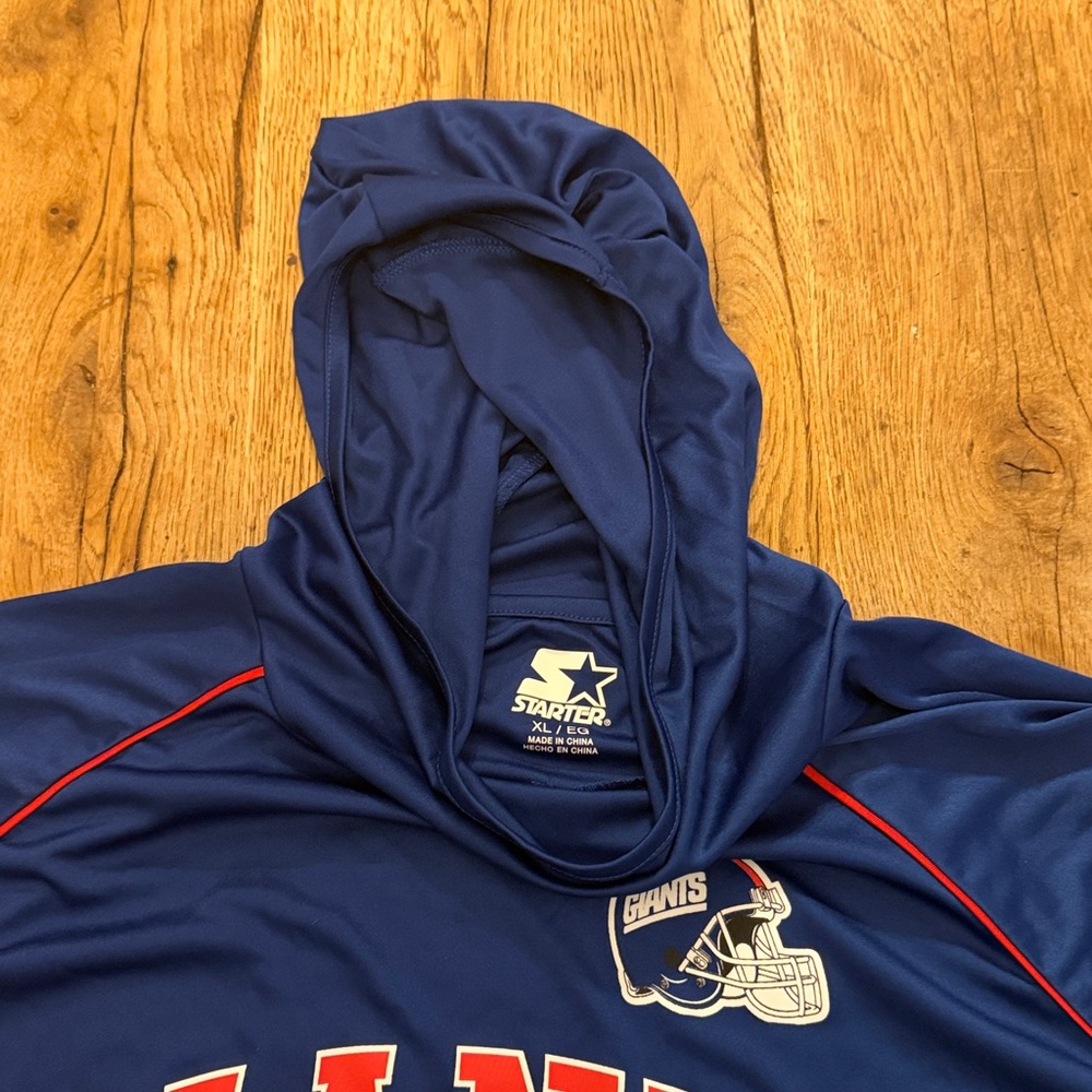NWT NY GIANTS HOODED SHIRT STARTER - Picture 5 of 5